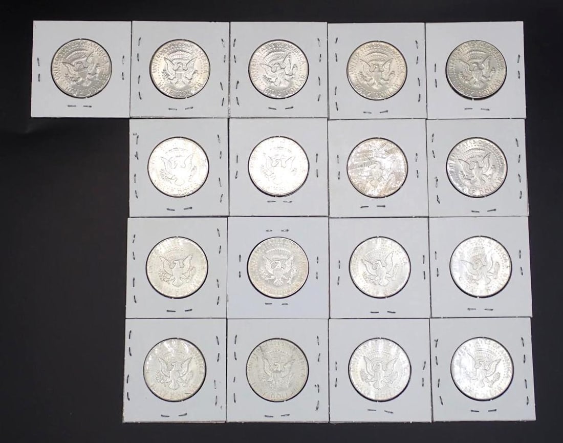 (17) Silver U.S. Kennedy Half Dollars - 5
