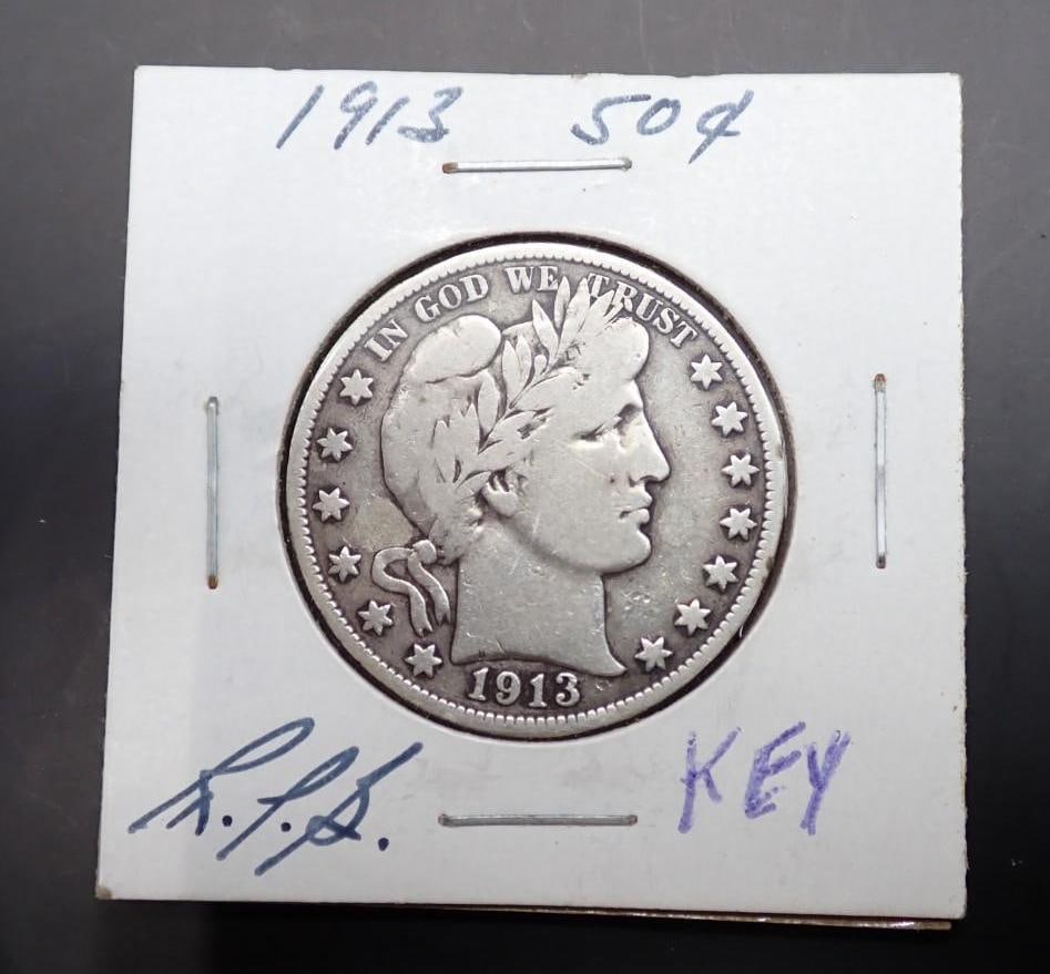 1913 U.S. Barber Half Dollar: 1913 U.S. Barber Half Dollar