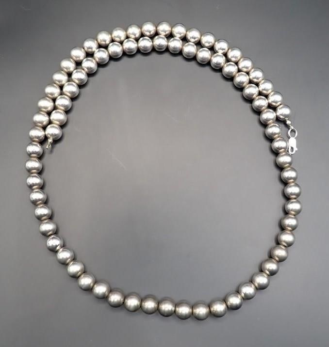 Sterling Silver Bead Necklace - 2