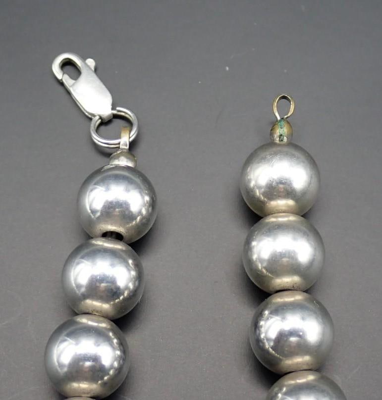 Sterling Silver Bead Necklace - 3