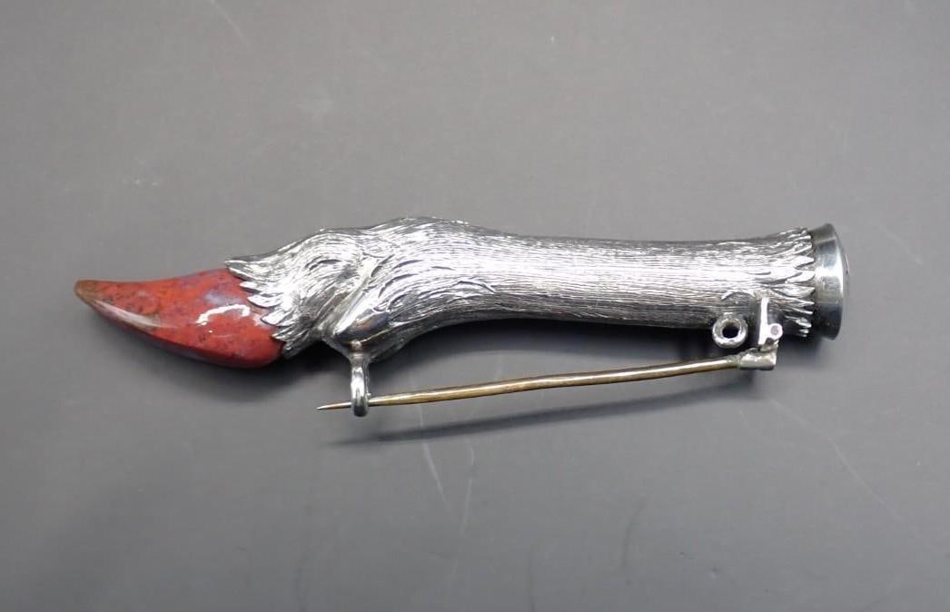 Silver Deer Leg Brooch - 2