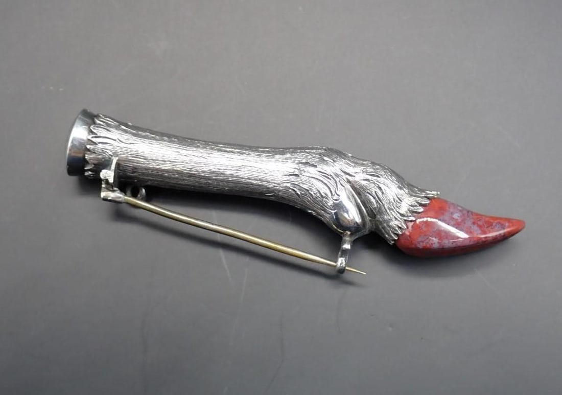 Silver Deer Leg Brooch - 3