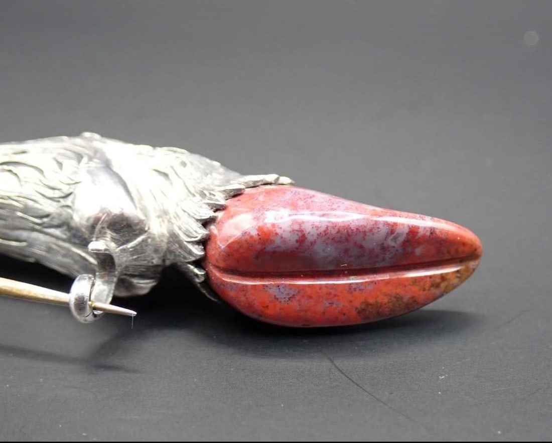 Silver Deer Leg Brooch - 4