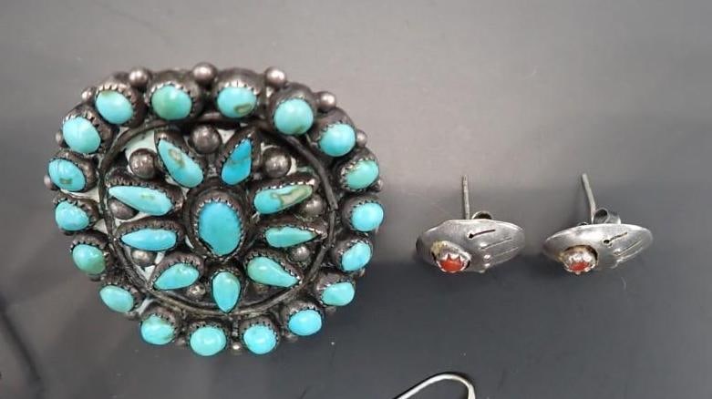 Native American Silver & Turquoise Jewelry - 4