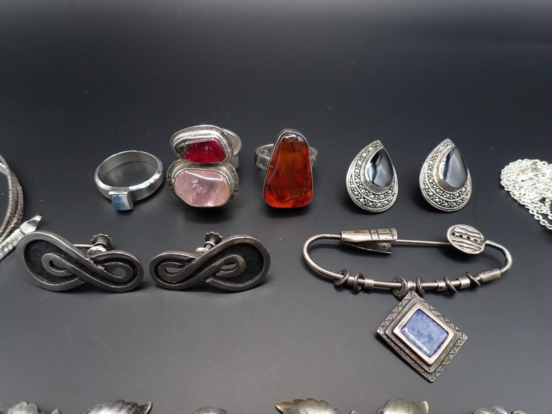 (13) Sterling Silver Jewelry Articles - 4
