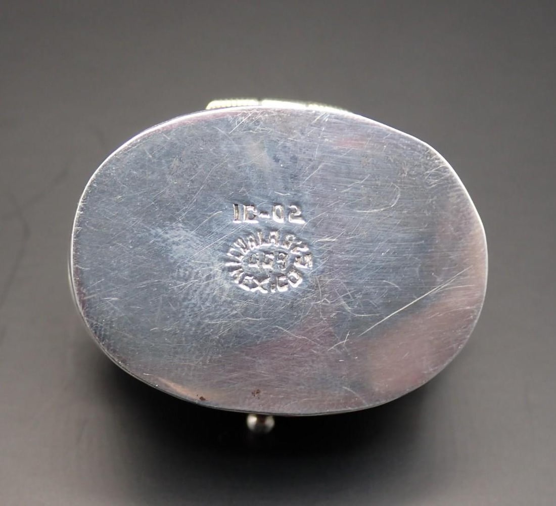 Mexican Silver Covered Box - 5