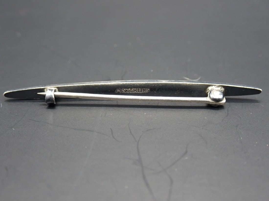 (2) Enamel Bar Pins & Painted MOP Cufflinks - 7