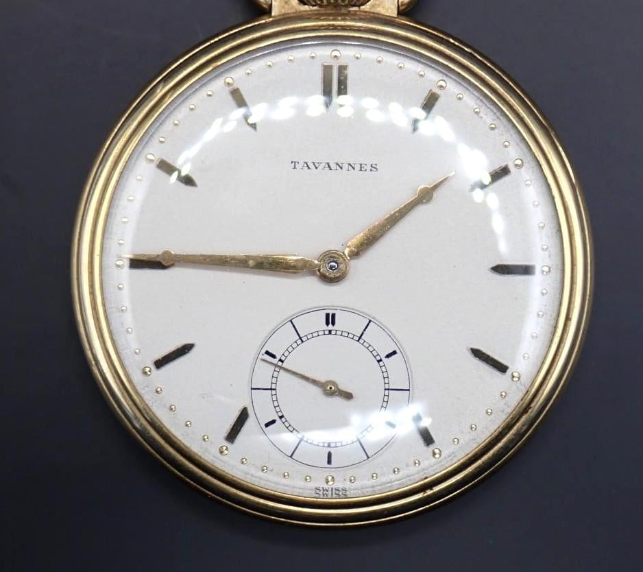 Tavannes Gold Plate Case Pocket Watch - 2