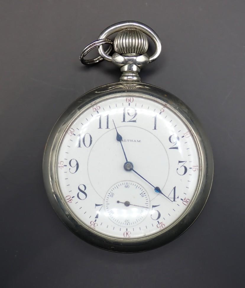 Waltham Silveroid Case Pocket Watch: s.n. 7818845; 54mm in diameter; 21 jewels; lever set; appears to work
