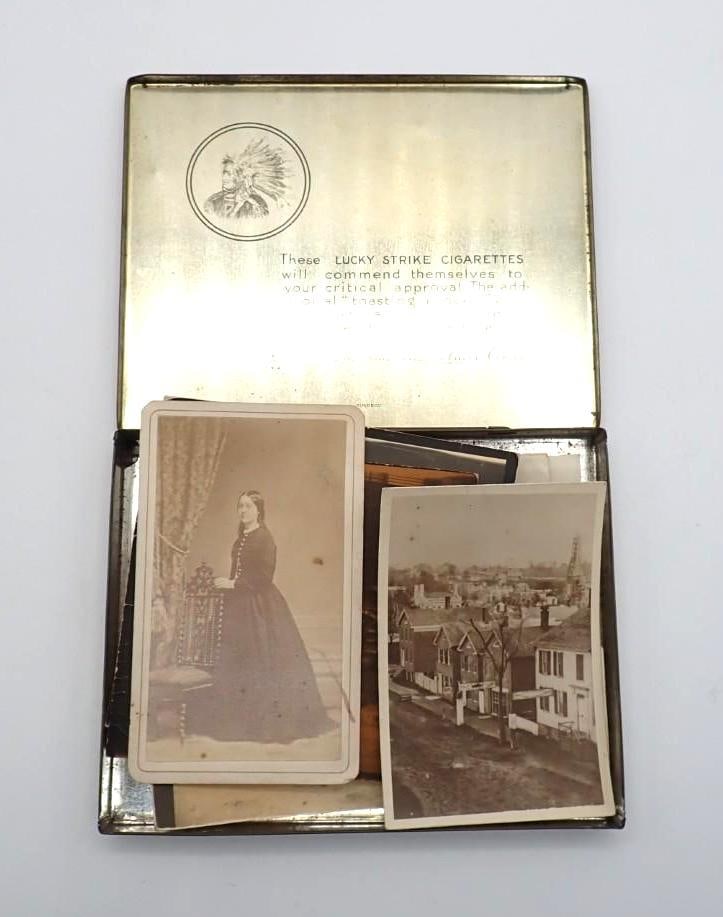 Antique Lucky Strike Cigarettes Tin & Ephemera - 3