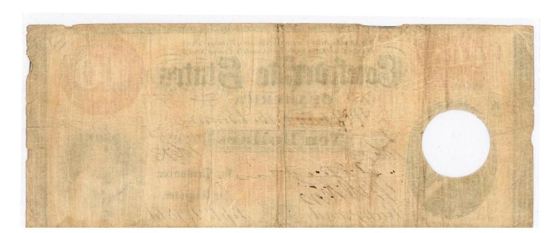 1861 Richmond $10 Confederate Currency - 2