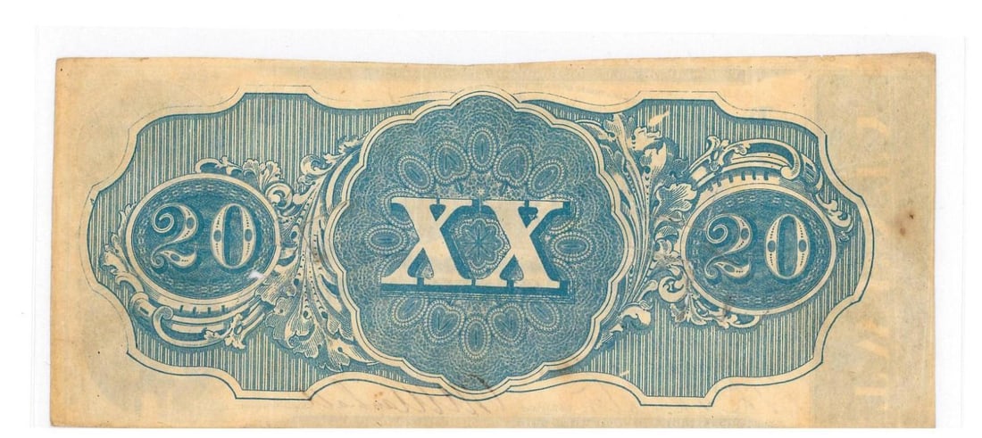 1862 Richmond $20 Confederate Currency - 2