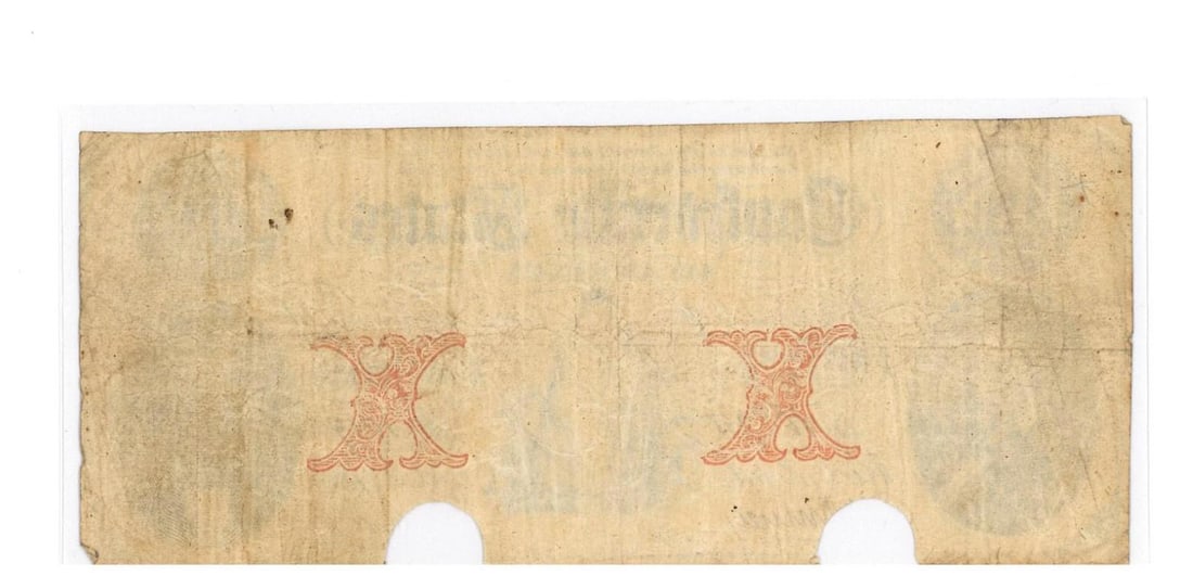 1861 $10 Confederate Currency - 2