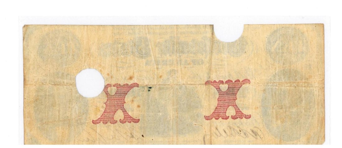 1861 $10 Confederate Currency - 2