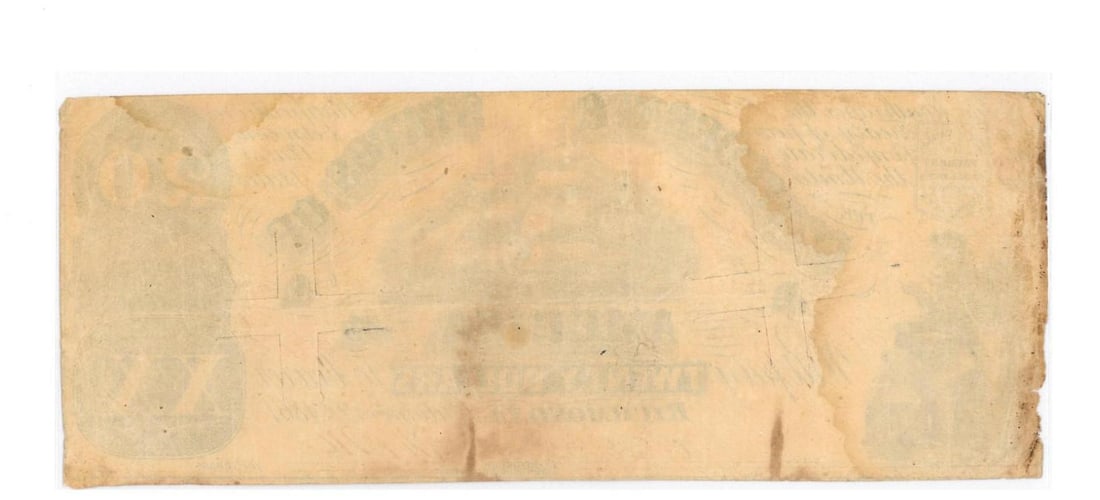 1861 Richmond $20 Confederate Currency - 2