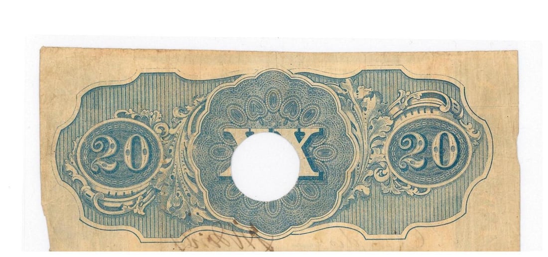 1862 Richmond $20 Confederate Currency - 2