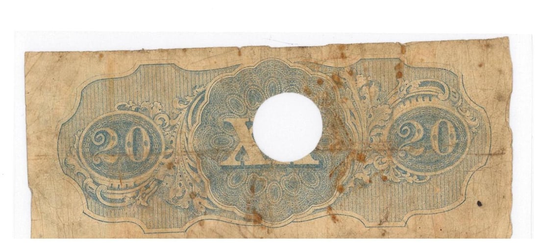 1862 Richmond $20 Confederate Currency - 2