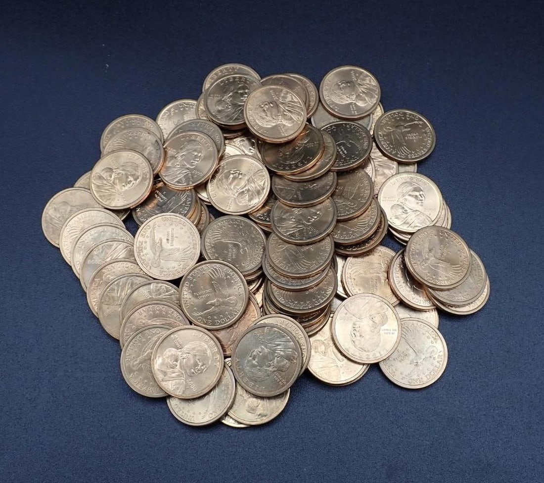 (94) U.S. Sacagawea $1 Coins: (94) U.S. Sacagawea $1 Coins