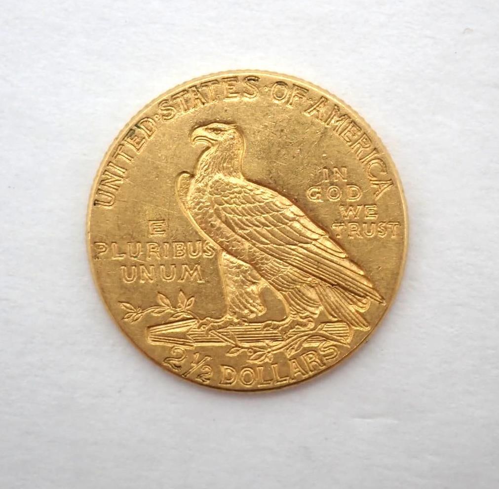 1912 U.S. Indian Head Gold Quarter Eagle - 2
