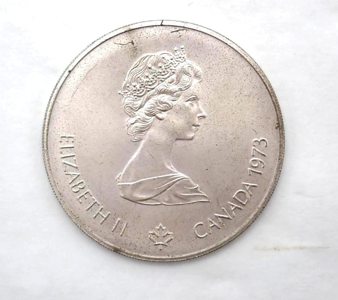 1973 Canada XXI Olympiad $5.00 Sterling Silver Coin: 1973 Canada XXI Olympiad $5.00 Sterling Silver Coin