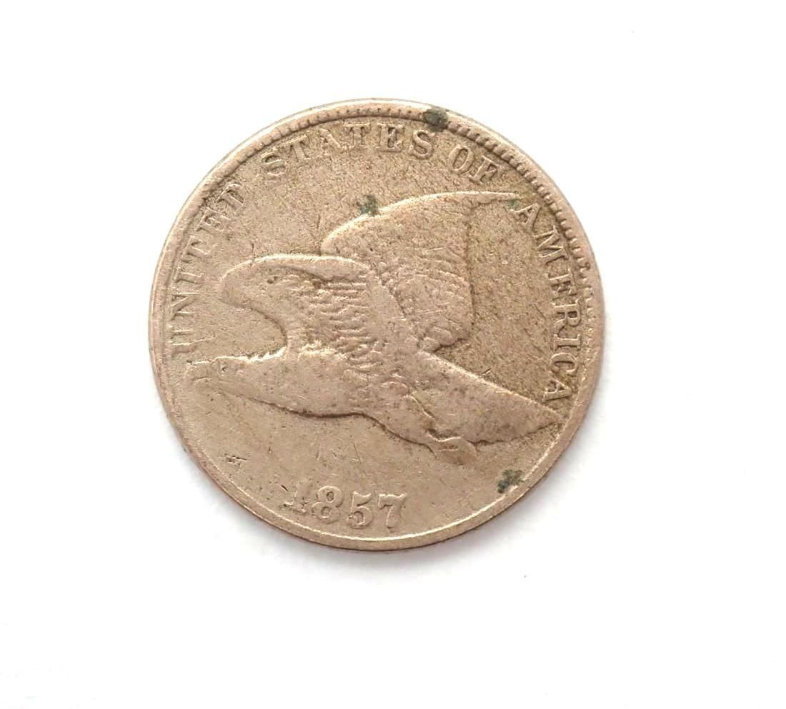 1857 U.S. Flying Eagle Cent (1 of 2)