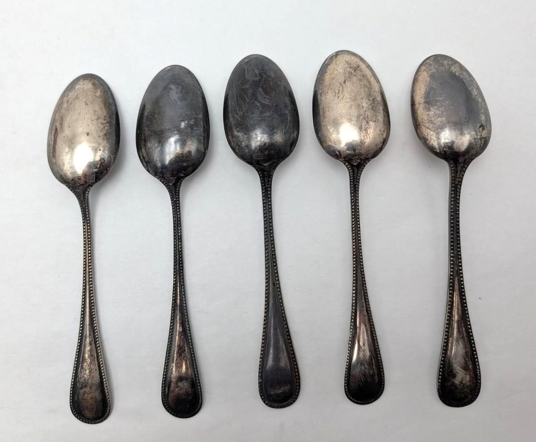 (5) Durgin Sterling Silver Teaspoons - 7