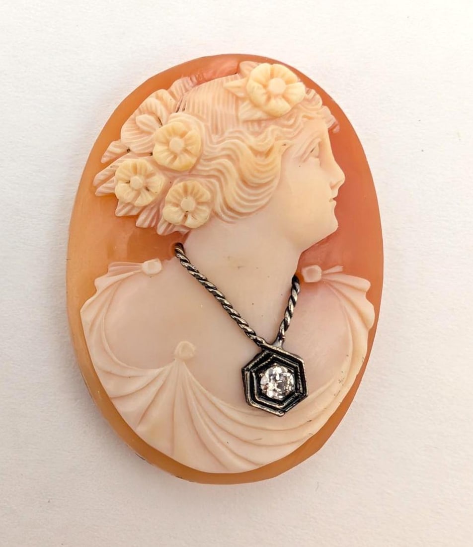 (2) Vintage Cameos - 8