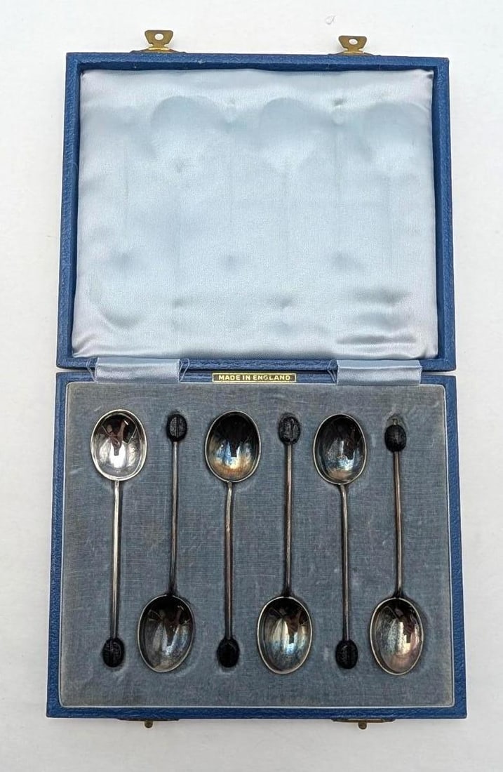 Cased set of (6) Gorham Sterling Silver Demitasse Spoons (1 of 7)