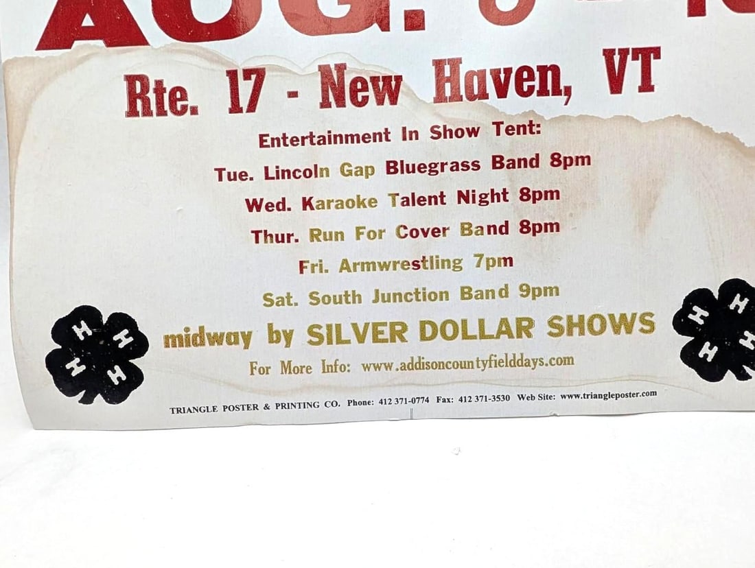 Addison County Fair & Field Days Poster - 5