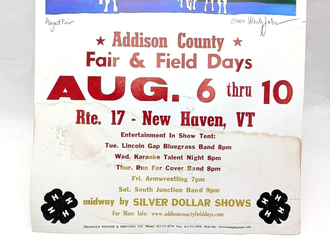 Addison County Fair & Field Days Poster - 2