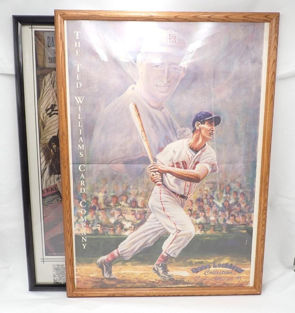 (2) Framed Baseball Lithographs (1 of 10)
