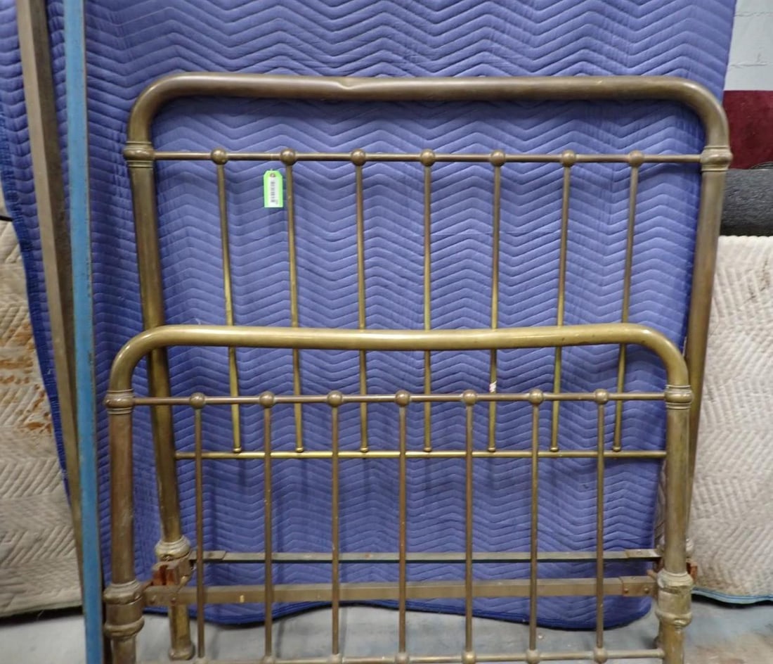 Vintage Full Size Brass Bed - 3