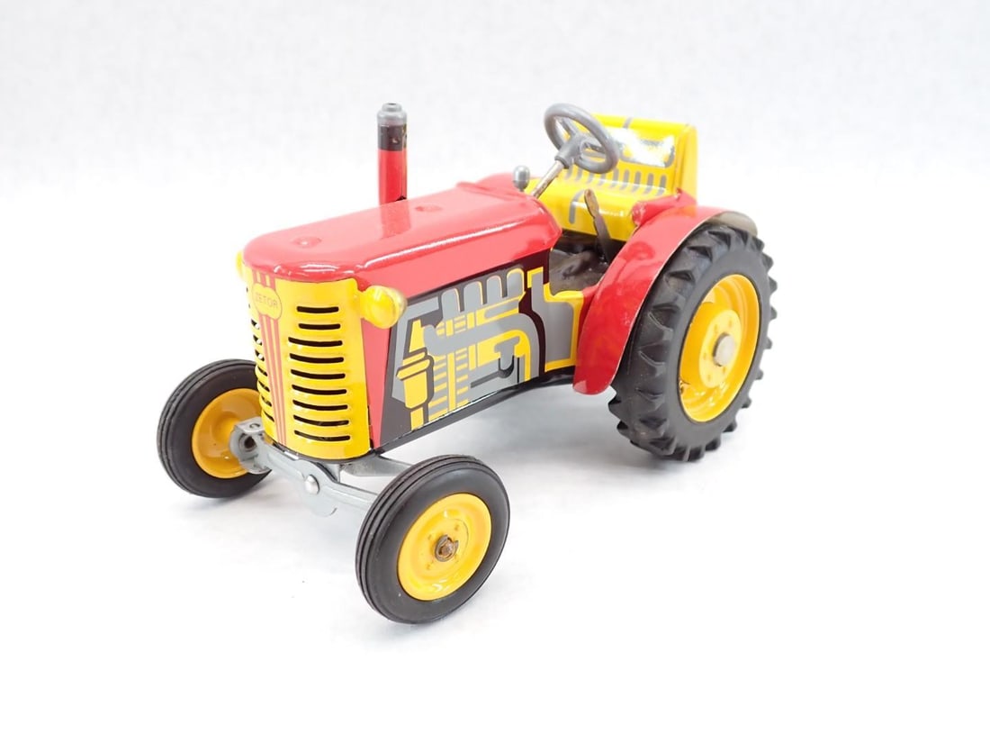 Pressed Steel Toy Zetor Tractor and Trailer - 2