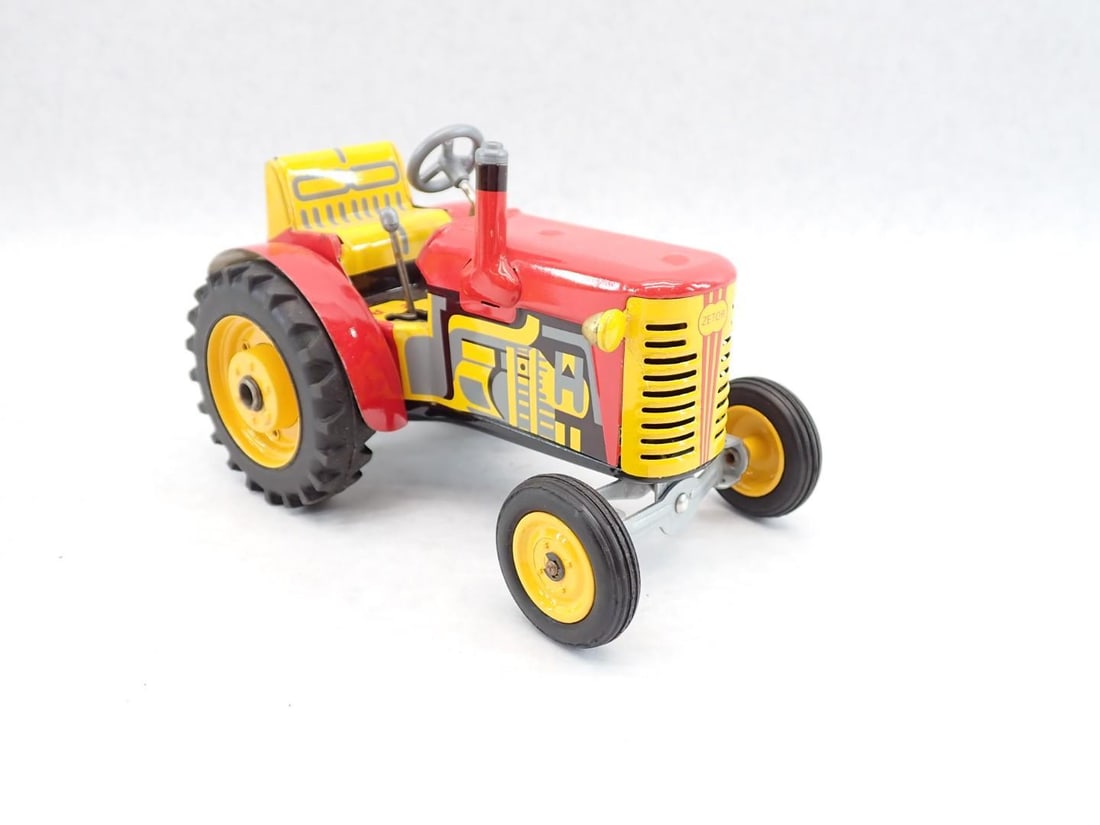 Pressed Steel Toy Zetor Tractor and Trailer - 3