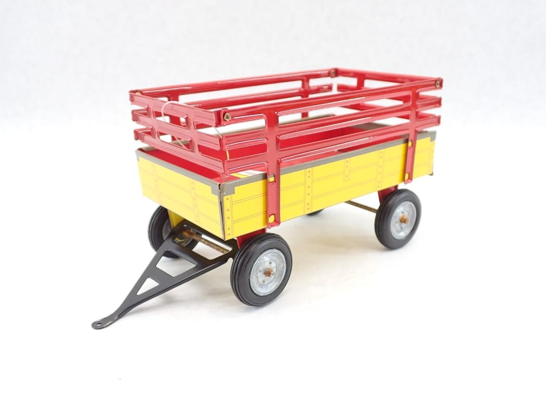 Pressed Steel Toy Zetor Tractor and Trailer - 6