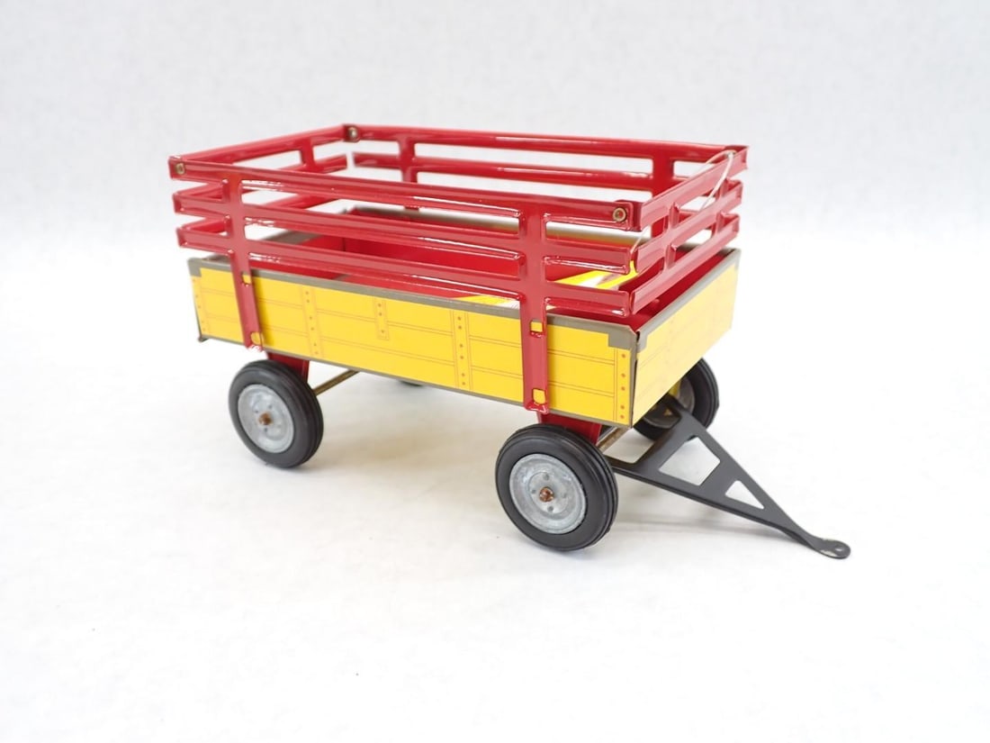 Pressed Steel Toy Zetor Tractor and Trailer - 7