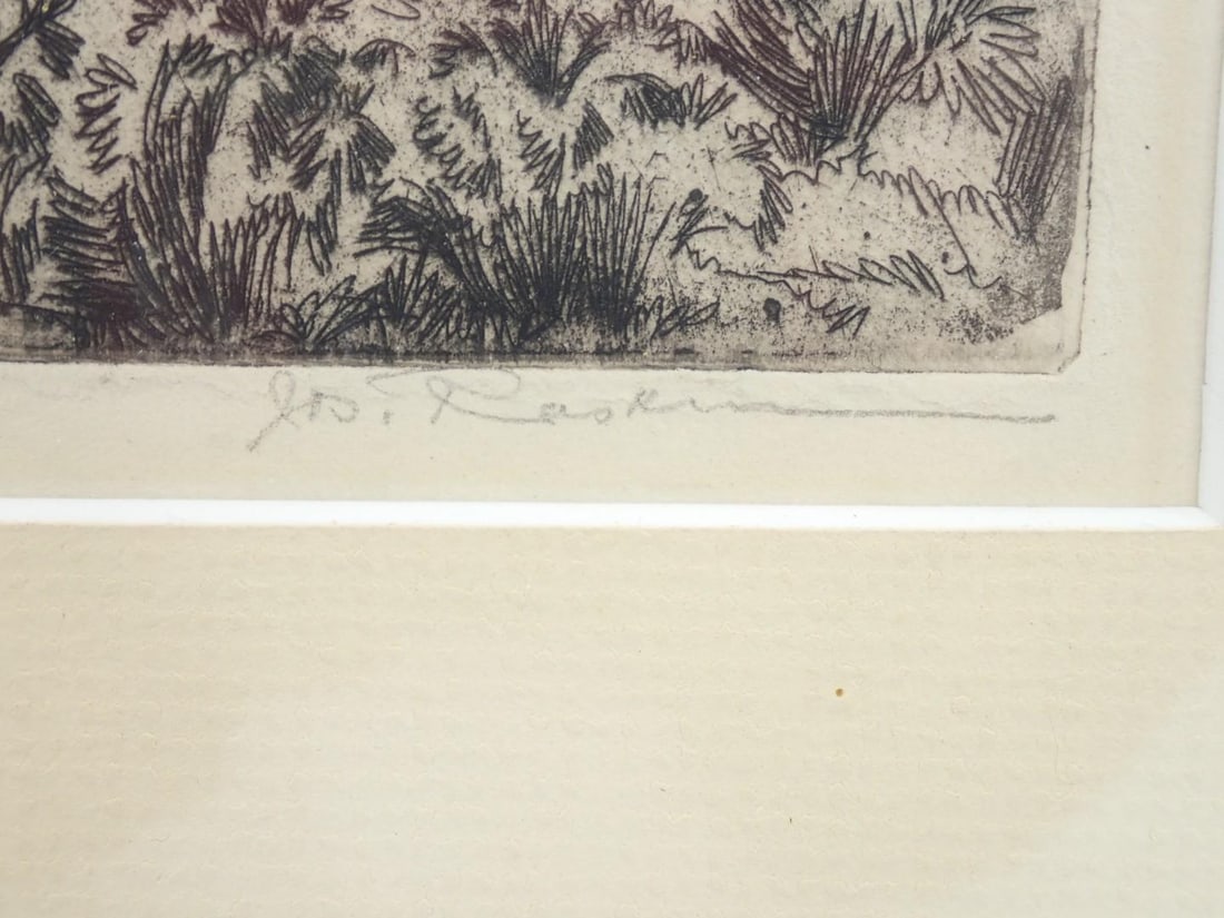 Joseph Raskin Etching "A Fishing Village" - 2