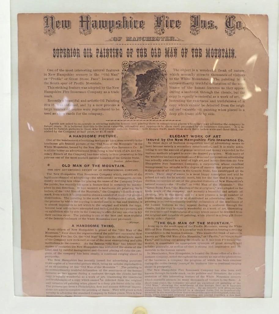 Vintage New Hampshire Fire Ins. Co. Advertising Lithograph - 6