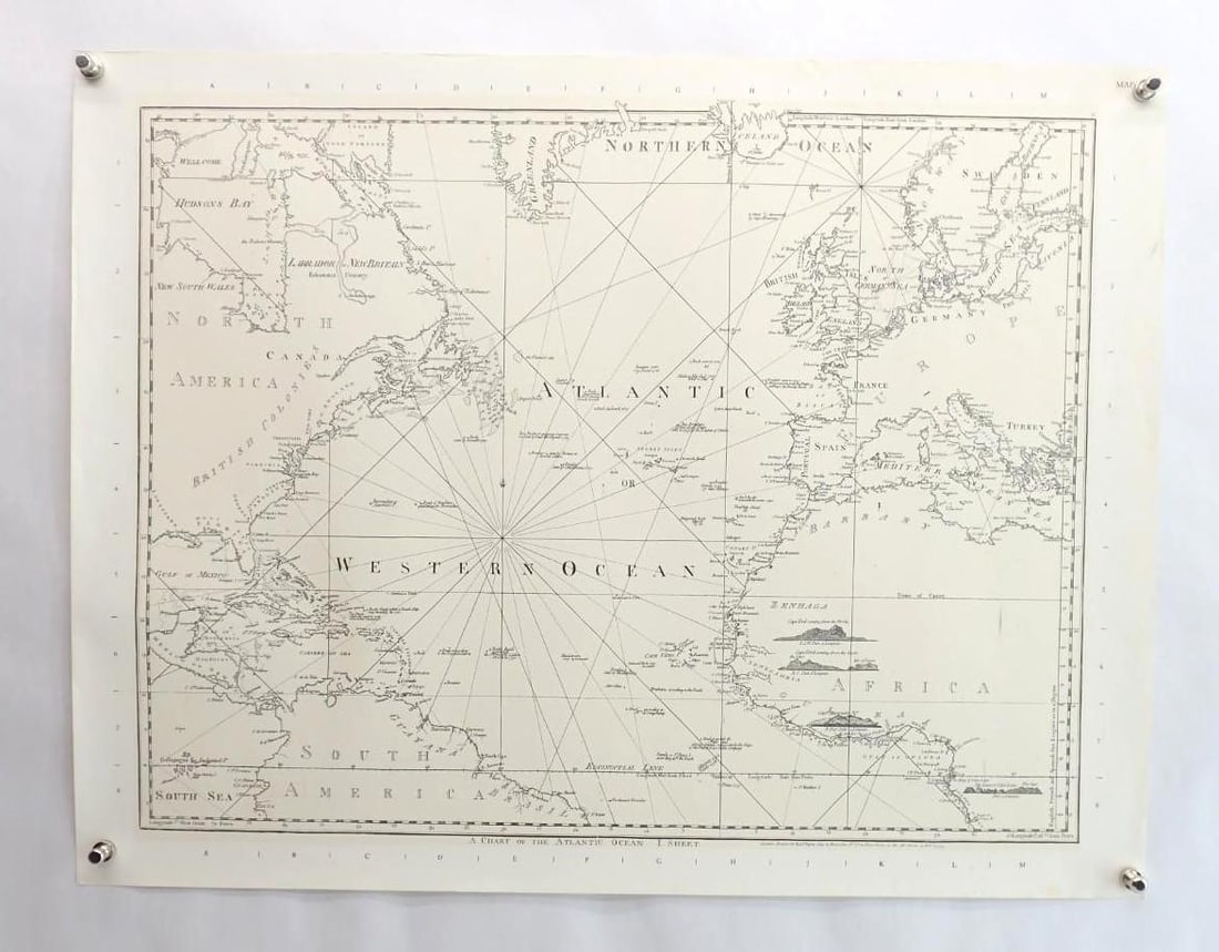 (20) Pc. Set Bowles Charts of the World - 6