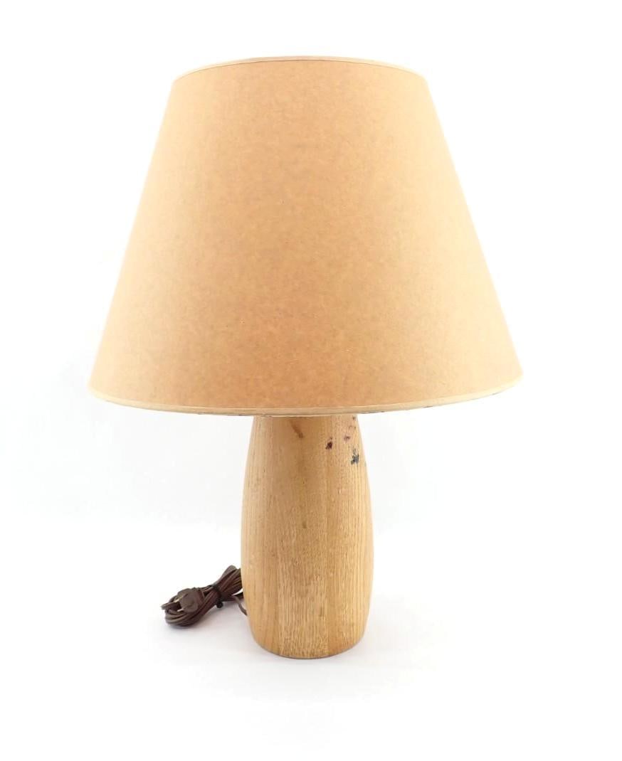 Turned Ash or Oak Mid Century Modern Table Lamp (1 of 4)