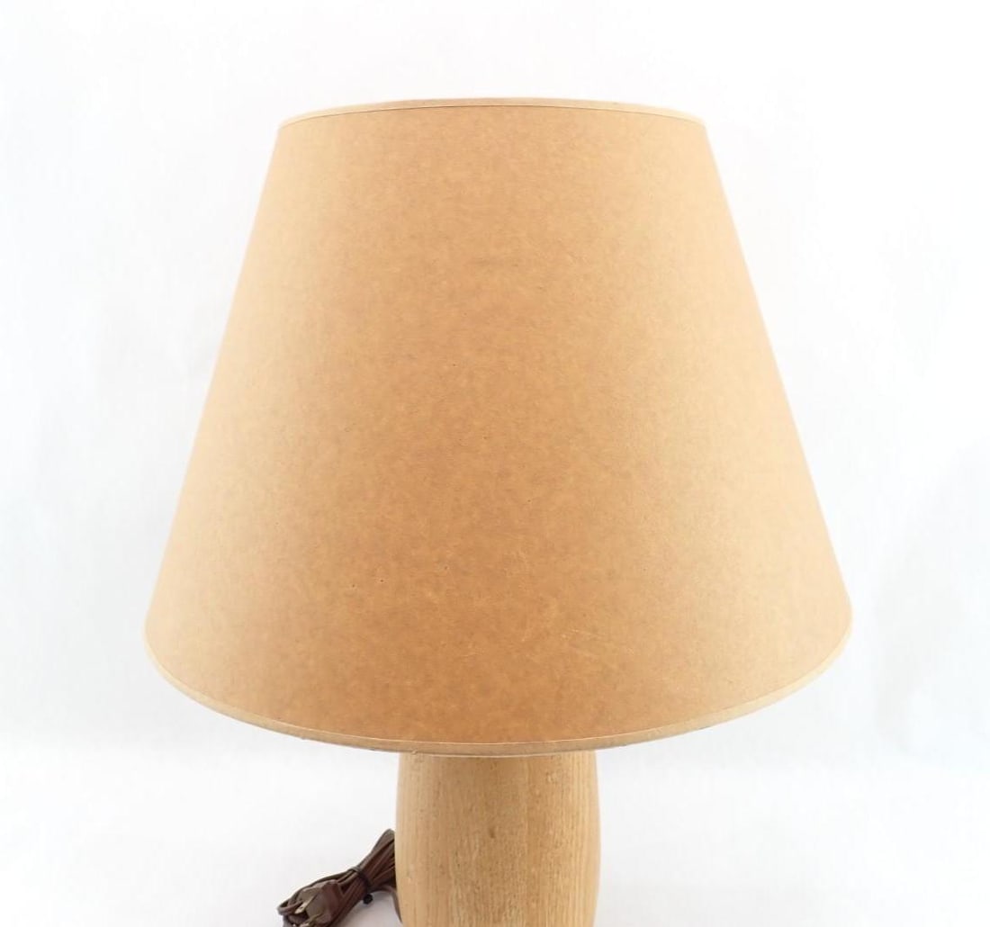 Turned Ash or Oak Mid Century Modern Table Lamp - 3