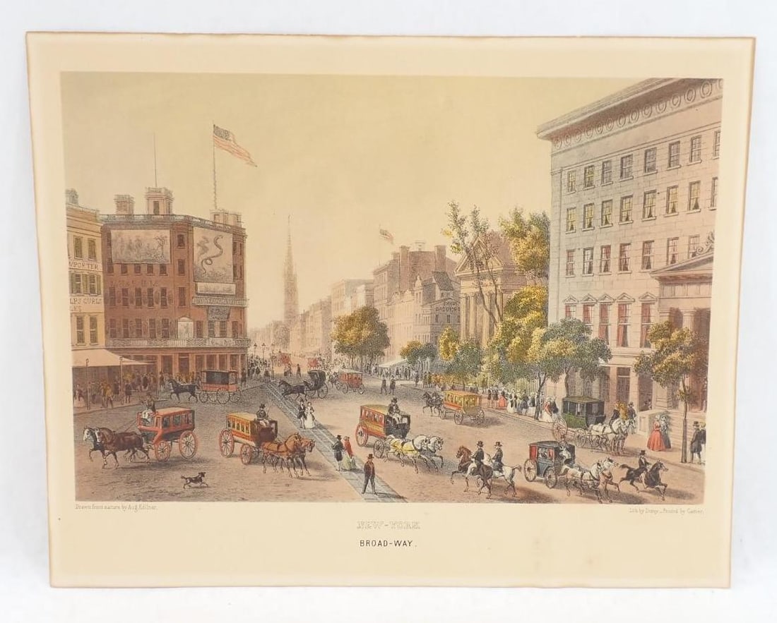 (3) Vintage Colored Engravings - 7
