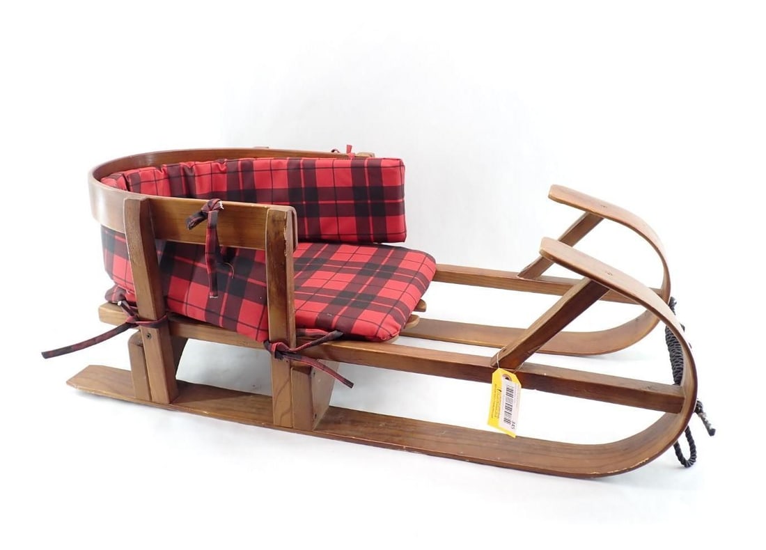 Wood Child's Sled - 2
