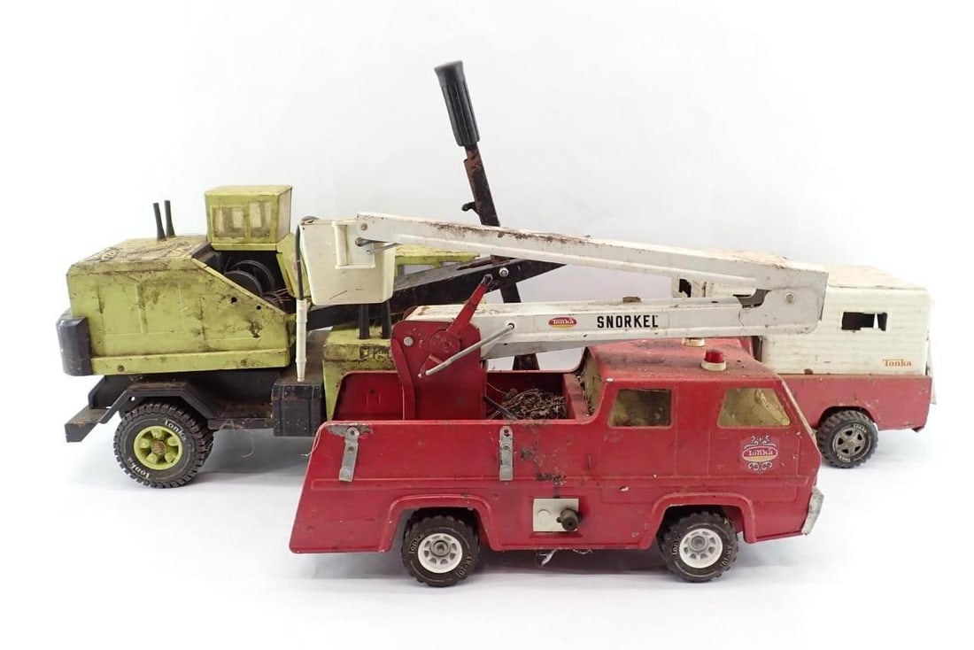 (3) Vintage Pressed Steel Tonka Toys - 12
