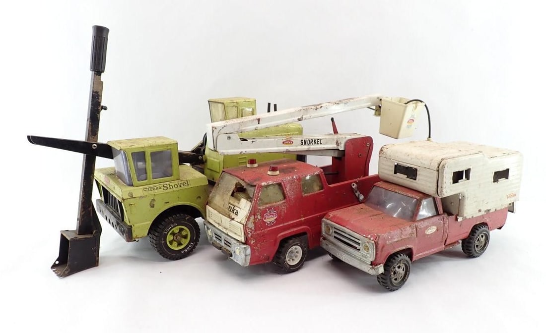 (3) Vintage Pressed Steel Tonka Toys (1 of 12)