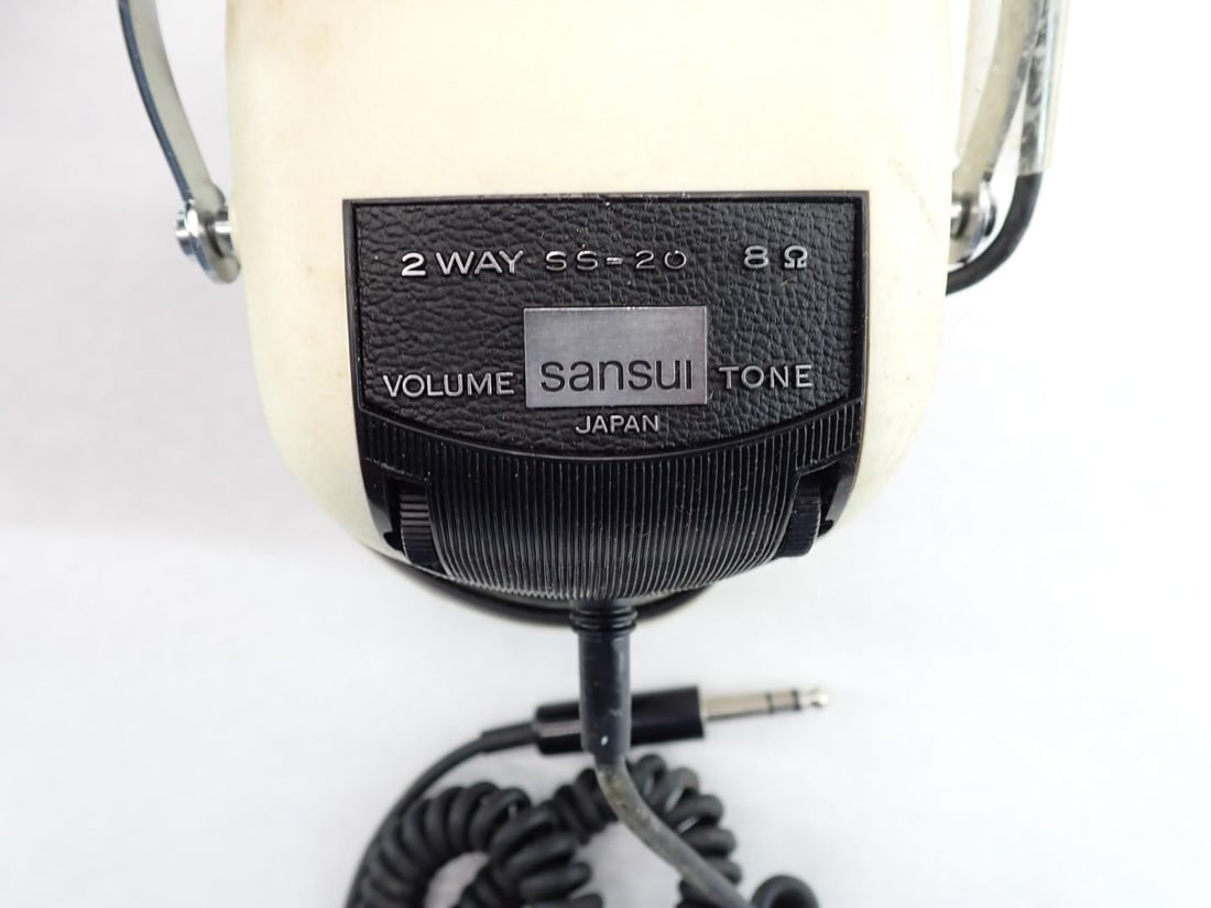 Pair of Vintage Sansui SS-20 Two Way Stereo Headphones - 3
