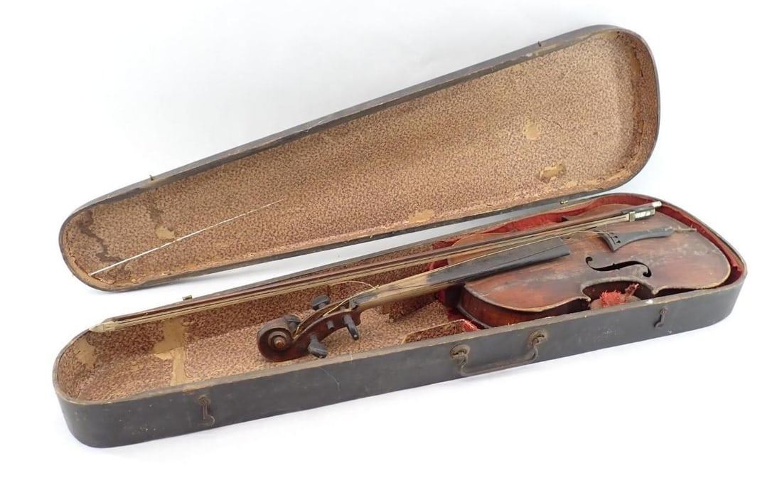 Early Violin with E. Martin Tourte Model Bow - 4