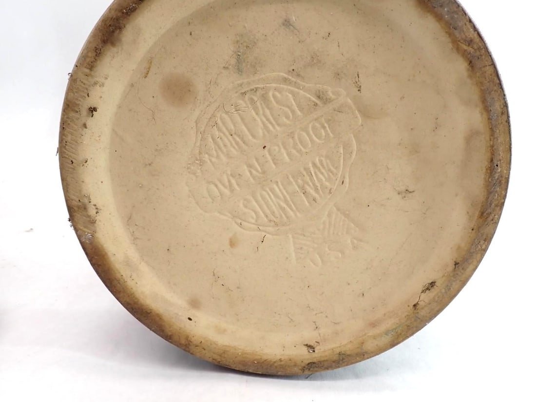 (3) Marcrest Brown Glazed Stoneware Articles - 3