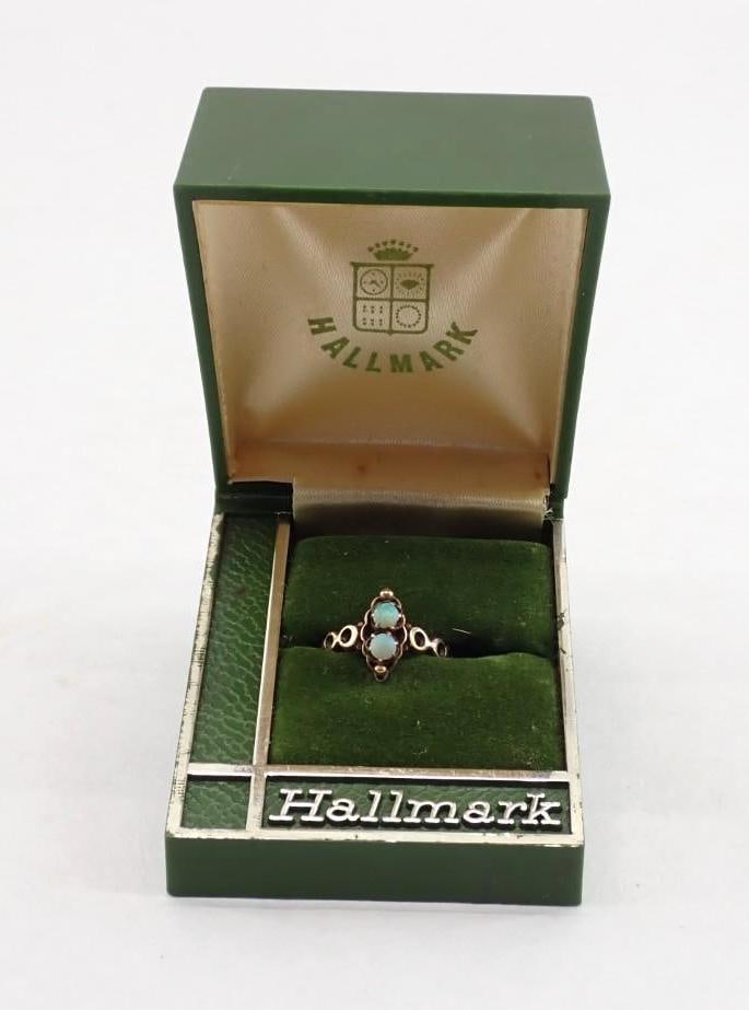 14K Rose Gold and Opal Victorian Ring - 3
