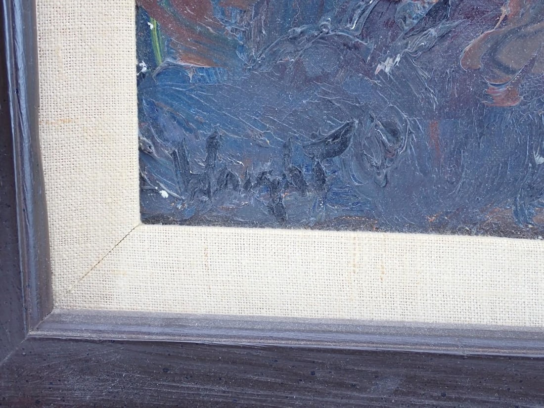 Stanley Marc Wright Oil on Artist's Board Bust Painting - 2